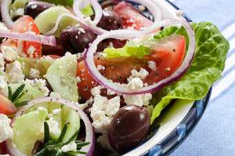 Suzie Humphreys' Greek Salad recipe, healthy, vegetarian, gluten-free,