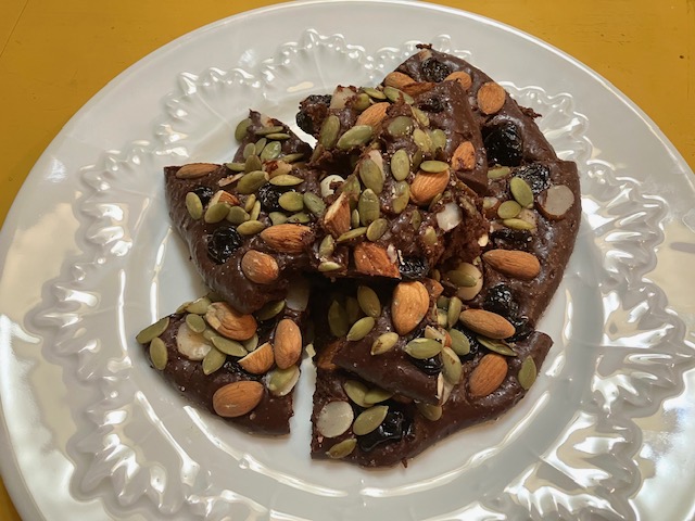 Chocolate Candy Bark Recipe With Nuts And Fruit - Gluten-free, by Nancy Addison, organic Healthy life