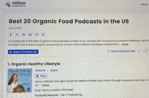 Organic Healthy Lifestyle is the #1 "Organic Food" Podcast In The US! with Nancy Addison, host