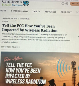Urgent! CHD Posted This: Tell the FCC How You’ve Been Impacted by Wireless Radiation