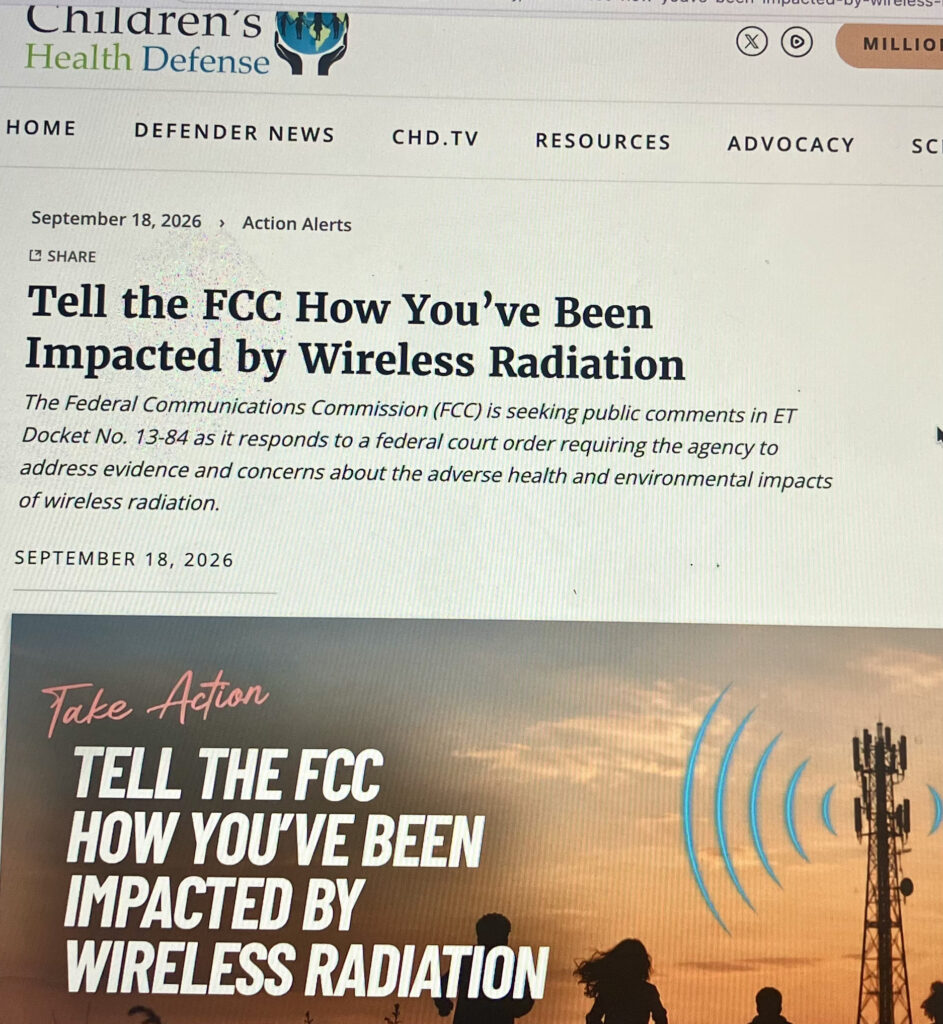Urgent! CHD Posted This: Tell the FCC How You’ve Been Impacted by Wireless Radiation